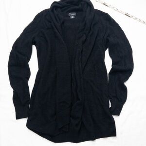 Bloomingdale’s Cashmere Black Open Front Cardigan